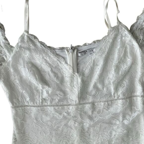 Guess Marcy Off-the-Shoulder Ivory Lace Dress SIZE XL - RUNS SMALL - Picture 3 of 7